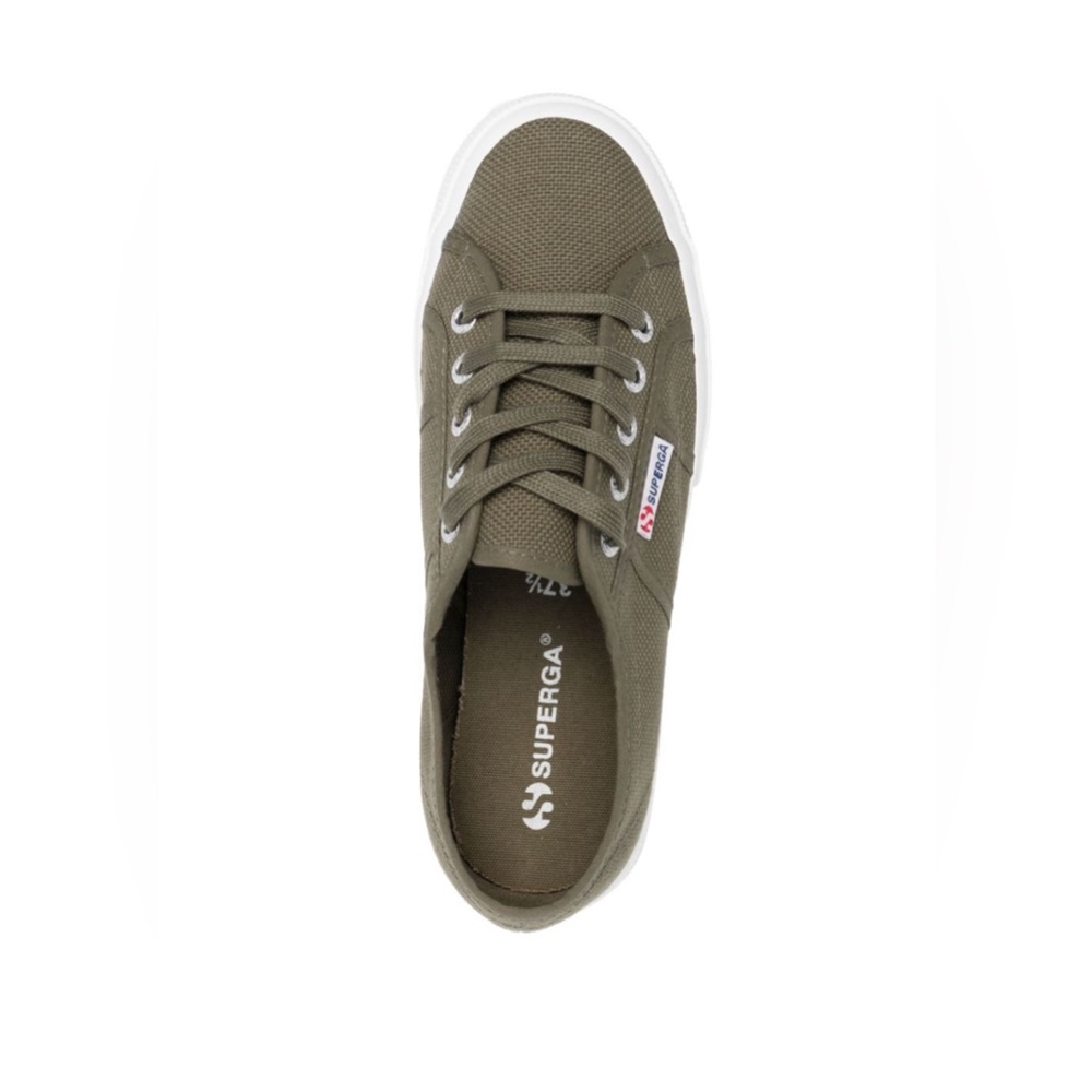 Superga Olive Green Canvas Sneakers
